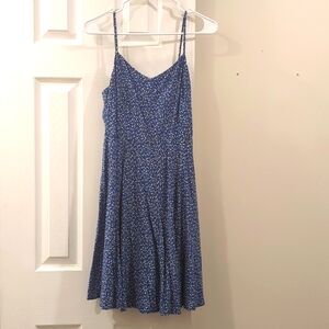 Blue and White Floral Dress